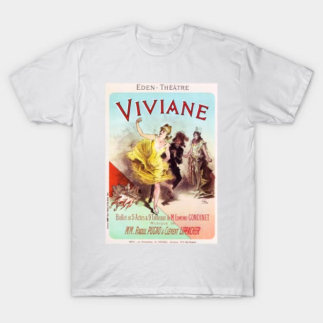 VIVIANE EDEN THEATRE Vintage French Ballet Opera Theater Advertisement T-Shirt by vintageposters